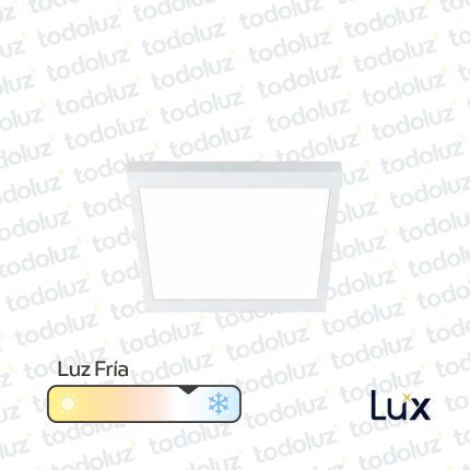 Panel Led Cuadrado p/ Adosar 36W Luz Fria 6500°k 400x400mm (Ref.40x40) MG Lux