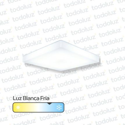 Panel Led Cuadrado p/ SemiEmbutir/Adosar 24W Luz Fria 6500°k c/ Borde Luminoso 220Vac Taschibra