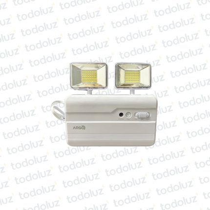 Luminaria de Emergencia 16W (2x8W) c/ 2 Faros Direccionables 220Vac 162x170x40mm