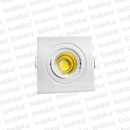 Spot Emb. Mini Cuad. Movil. Blanco Led 3W Luz Fria (60x60mm)