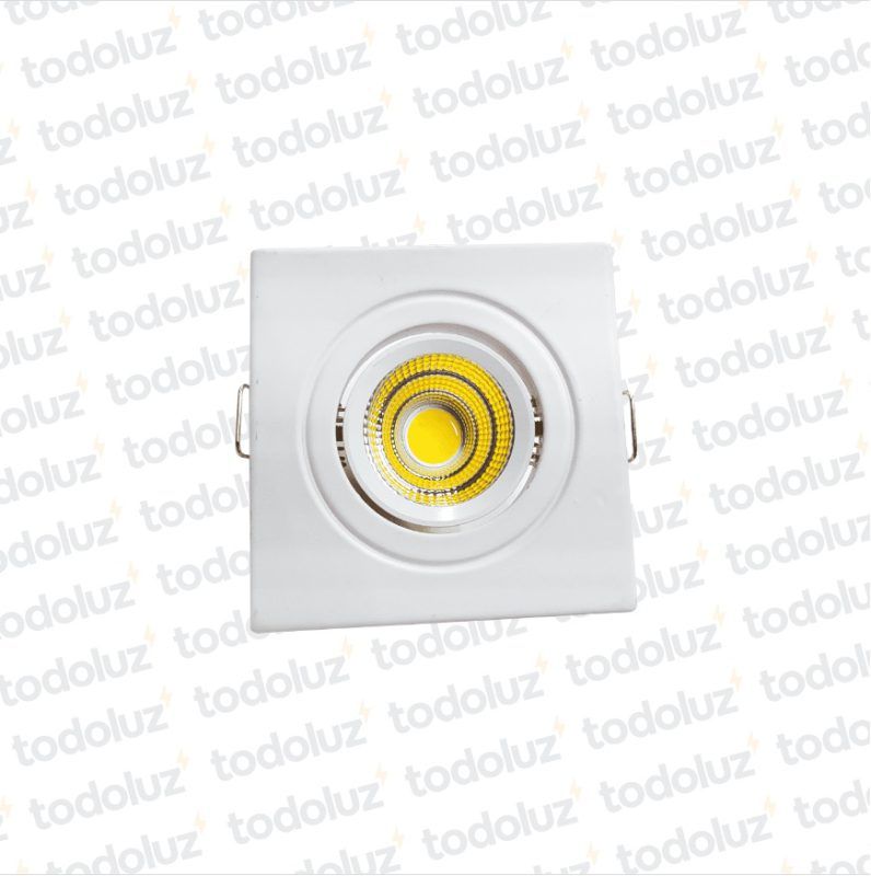 Spot Emb. Mini Cuad. Movil. Blanco Led 3W Luz Fria (60x60mm)