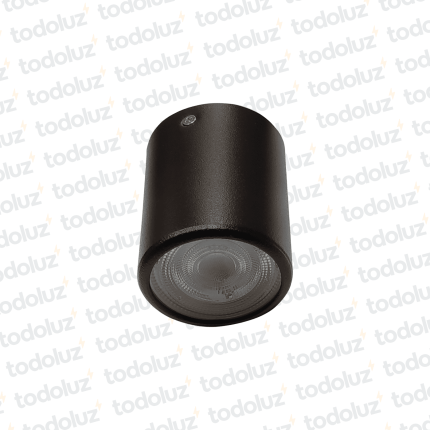 Spot Adosar Redondo Negro p/ Lamp. Dicroica MR16 1*GU10