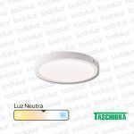 Panel Led Redondo p/ Adosar 12W Luz Neutra 4000°k Taschibra