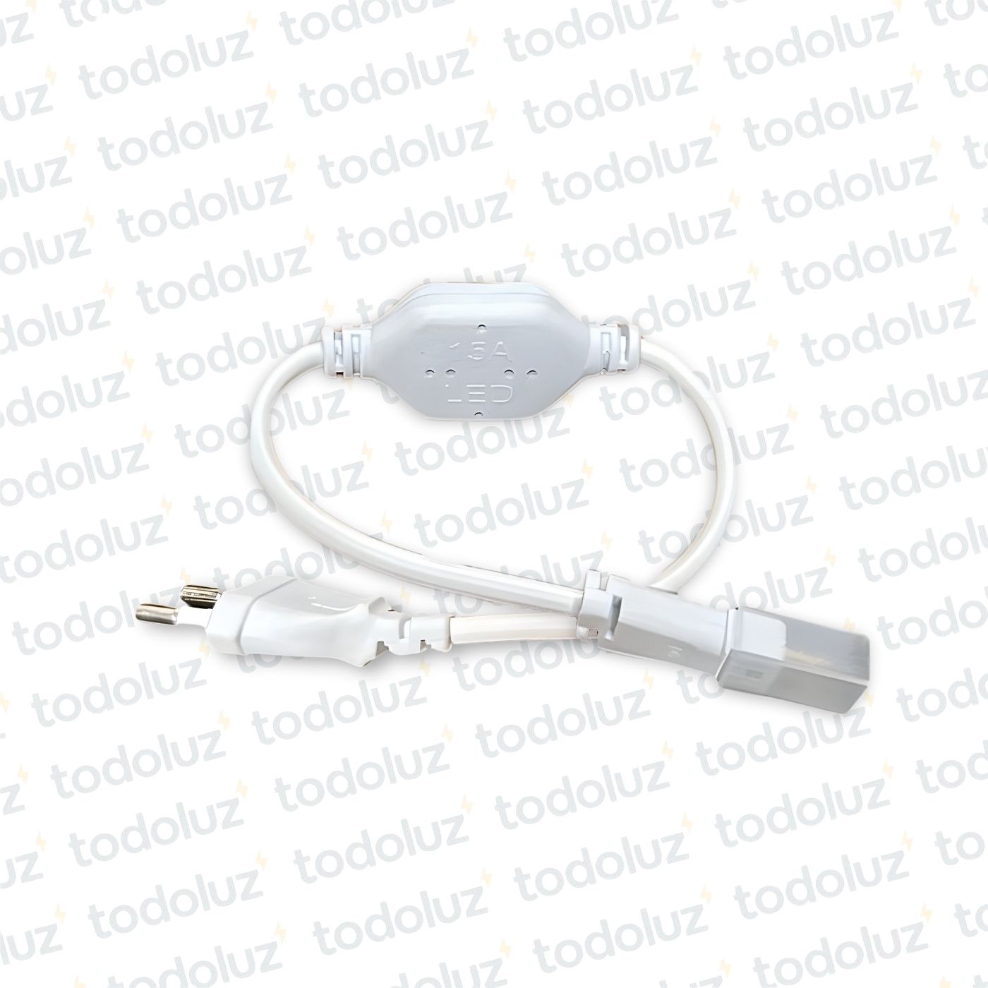 81dc1af8-aa98-4a63-be12-c07dcbfbc809-12125.jpeg Conector p/ Manguera Led 10mm (Pin 6mm) c/ Rectificador AC/DC 220V