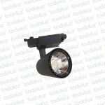 Spot Negro p/ Riel 7W Luz Fria