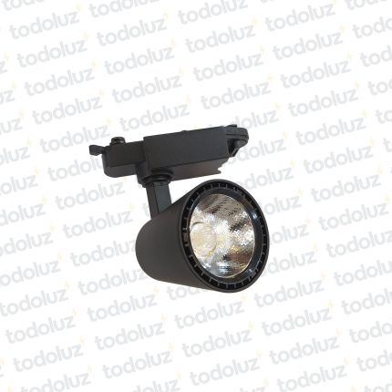 Spot Negro p/ Riel 7W Luz Fria