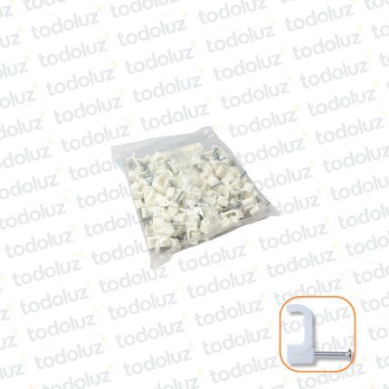Grampa Plastica p/ Cable Plano n°10 (x.Paquete/100unid)
