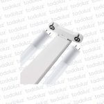 Chapa Comercial p/ 2 Tubos Led 1200mm Conexion en Una Punta