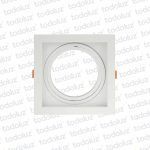 Spot Embutir Modular Cuadrado y Recuadro Blanco Movil AR111 1*GU10
