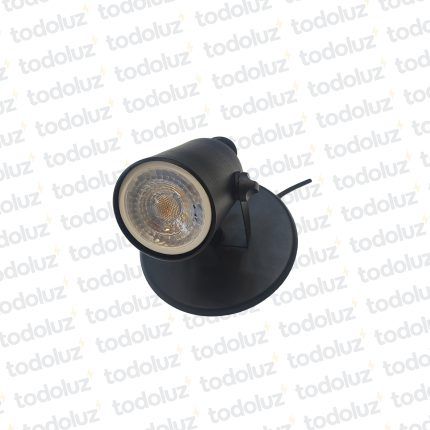 Spot Adosar Movil Redondo Negro p/Lamp. Dicroica MR16 1*GU10