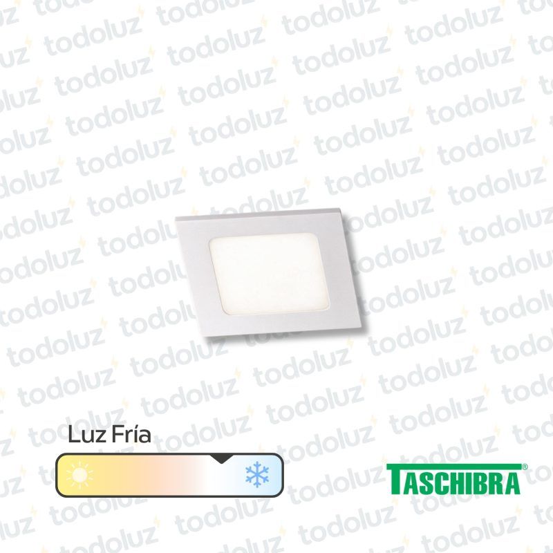 Panel Led Cuadrado p/ Embutir 6W Luz Fria 6500°k Taschibra