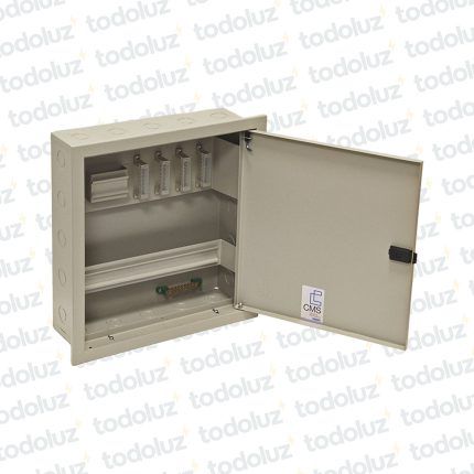 Tablero Embutir Metal Din 18 Modulos c/ Distribucion RST+N+T 63A Beige Cominsa