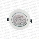 Spot Emb. Movil Red. Blanco Led 7x1W Luz Fria