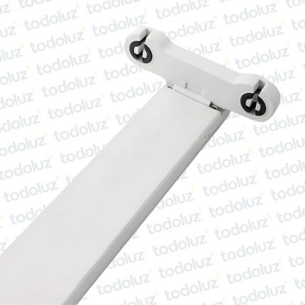 Chapa Comercial p/ 2 Tubos Led 1200mm Conexion en Una Punta