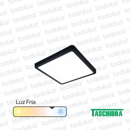 Panel Led Cuadrado p/ Adosar Borde Negro 18W Luz Fria 6500°k Taschibra