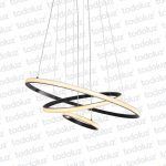 Colgante Triple Anillo Negro Led Incorp. 45W 3600lm 3000°K (54.701) 0781