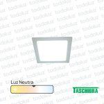Panel Led Cuadrado p/ Embutir 12W Luz Neutra 4000°k Taschibra
