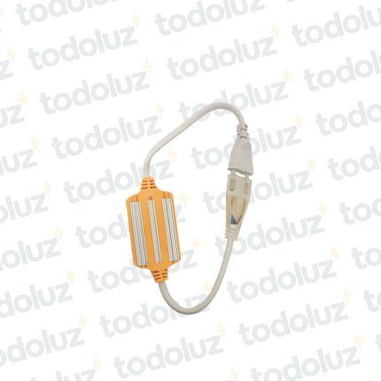 Conector Reforzado p/ Manguera Led 15mm (Pin 12mm) (p/ 100M) c/ Rectificador AC/DC 220V