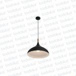Colgante Conico Det. Madera Acabado Negro 1*E27 (54.1147)