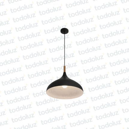 Colgante Conico Det. Madera Acabado Negro 1*E27 (54.1147)