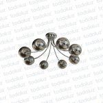 Araña Cromada Esferas con Det. V. Fume 8*E27 (53.152)