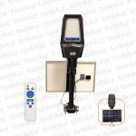Alumbrado Publico Solar 200W Luz Fria 6500°k c/ Panel Externo;Control y Brazo