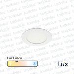 Panel Led Redondo p/ Embutir 6W Luz Calida 3000°k MG Lux