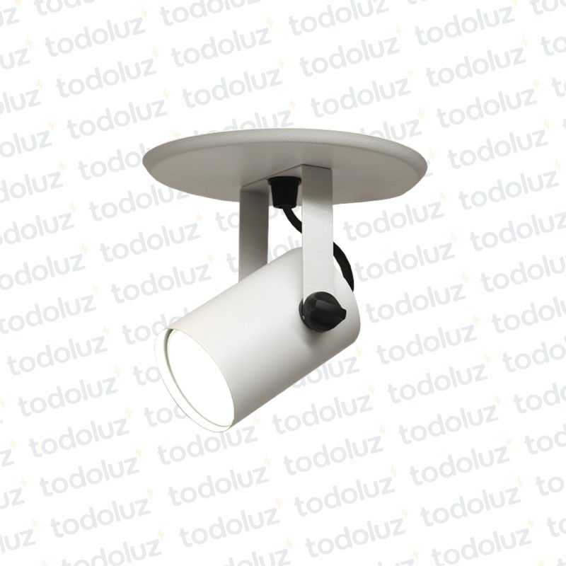 Spot Adosar Movil Redondo Blanco p/Lamp. Dicroica MR16 1*GU10