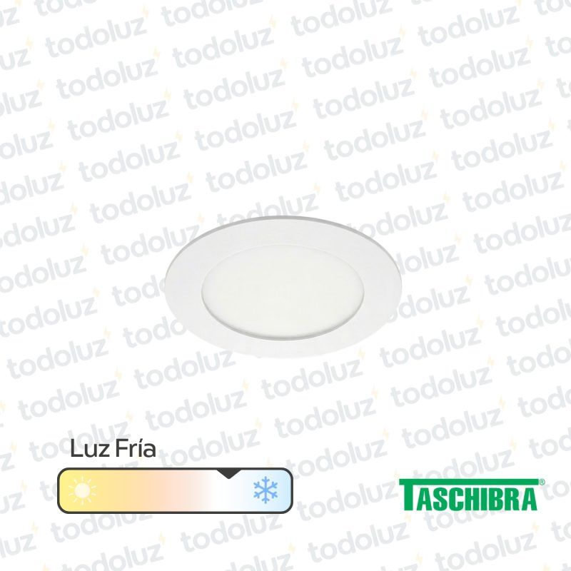 Panel Led Redondo p/ Embutir 6W Luz Fria 6500°k Taschibra