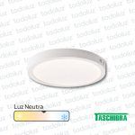 Panel Led Redondo p/ Adosar 18W Luz Neutra 4000°k Taschibra