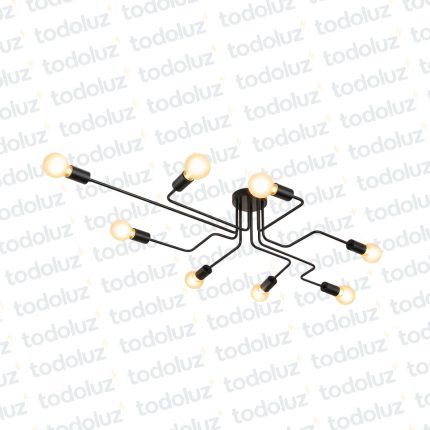 Plafon Vectores Circuito Negro 8*E27 (51.170)