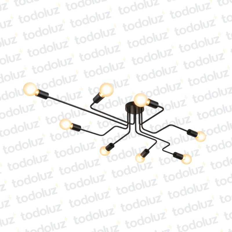 Plafon Vectores Circuito Negro 8*E27 (51.170)