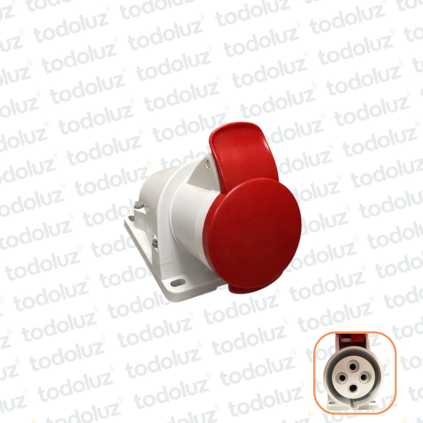 acfa157d-f8e6-4dc0-bfc1-0e1089ea7cd5-9122.jpg Tomacte. Adosar Industrial 6H 3x16A+T (4 Pin) IP44 380-415V Rojo Schneider