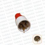 Ficha Macho Industrial 6H 3x16A+T (4 Pin) IP44 380-415V Rojo Schneider