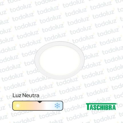 Panel Led Redondo p/ Embutir 18W Luz Neutra 4000°k Taschibra