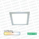 Panel Led Cuadrado p/ Embutir 24W Luz Neutra 4000°k Taschibra