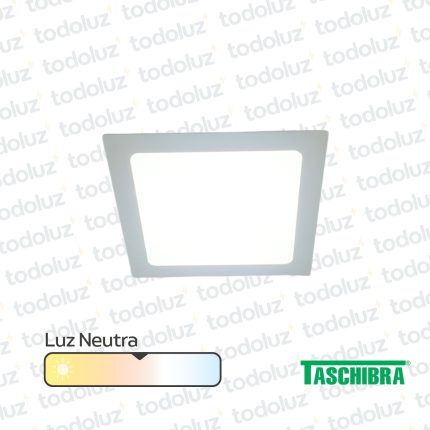 Panel Led Cuadrado p/ Embutir 24W Luz Neutra 4000°k Taschibra