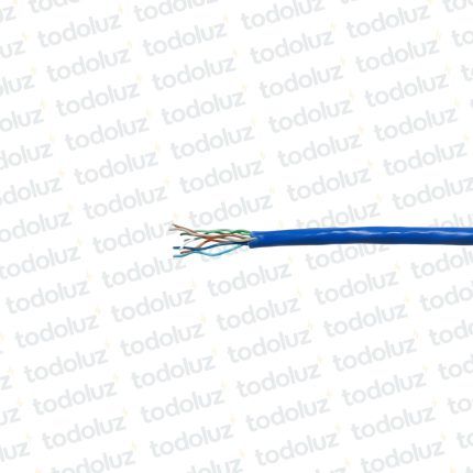 Cable U/UTP Cat.6 Interno Azul 23AWGx4P 100% Cobre (x.1metro) Norphel