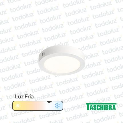 Panel Led Redondo p/ Adosar 6W Luz Fria 6500°k Taschibra