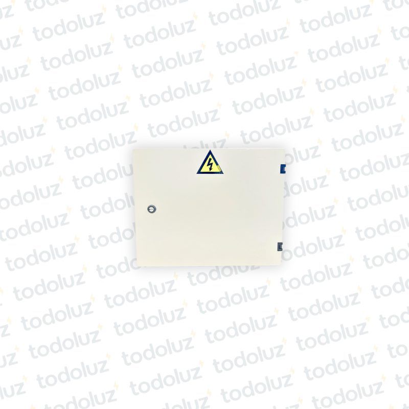 Gabinete Ext Metal 400x500x200mm Beige c/ Placa de Montaje Cominsa