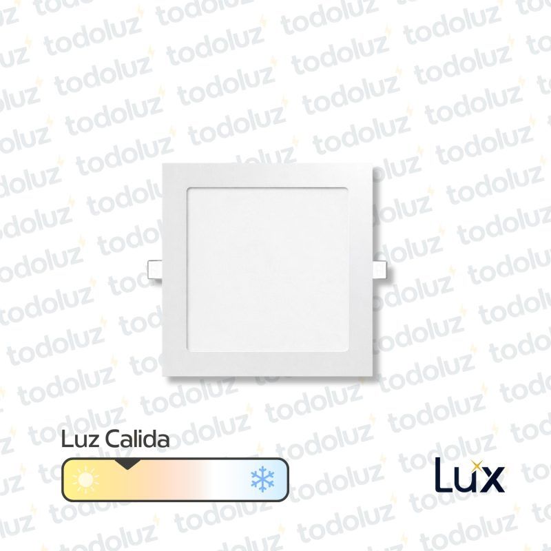 Panel Led Cuadrado p/ Embutir 18W Luz Calida 3000°k MG Lux