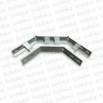 Curva Horizontal p/ Bandeja Portacable Escalera 100x60mm Chapa n° L#18/C#20 Cominsa