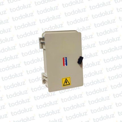 Gabinete Ext Plastico 285x208x125mm Beige IP65 c/ Placa de Montaje Tapa Opaco