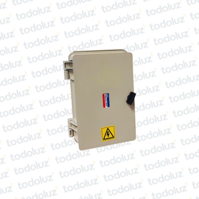 Gabinete Ext Plastico 285x208x125mm Beige IP65 c/ Placa de Montaje Tapa Opaco