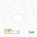 Panel Led Redondo p/ Embutir 12W Luz Calida 3000°k MG Lux