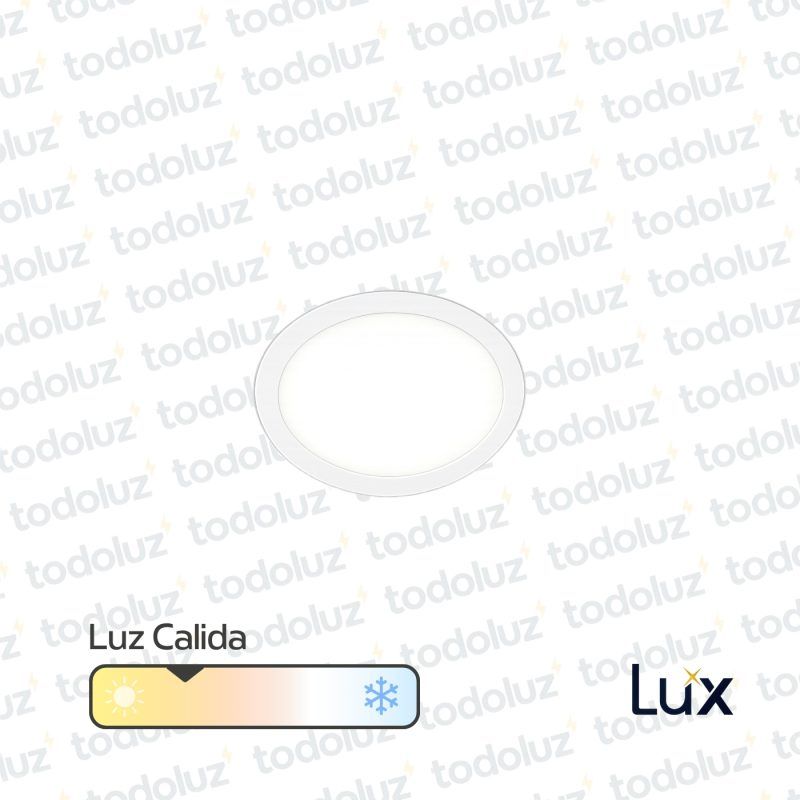 Panel Led Redondo p/ Embutir 12W Luz Calida 3000°k MG Lux