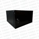 Rack Metal de Pared 6U x 550mm 19´ Negro c/ Tapa Vidrio