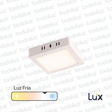 Panel Led Cuadrado p/ Adosar 12W Luz Fria 6500°k MG Lux