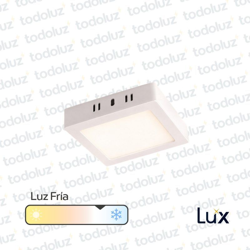Panel Led Cuadrado p/ Adosar 12W Luz Fria 6500°k MG Lux