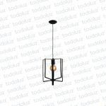 Colgante Vintage Cilindrico con Laminas Rectas Negro 1*E27 (54.1136)